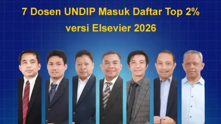 7 Dosen Undip Masuk Daftar 2% Ilmuwan Paling Berpengaruh di Dunia versi Elsevier