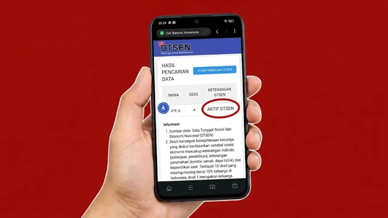 Aktif DTSEN Artinya di Cek Bansos